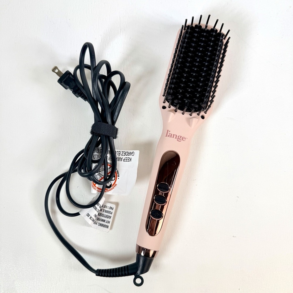 L'ange Le Vite Hair Brush Straightener Pink Lange Thermal Ion Ceramic Heat